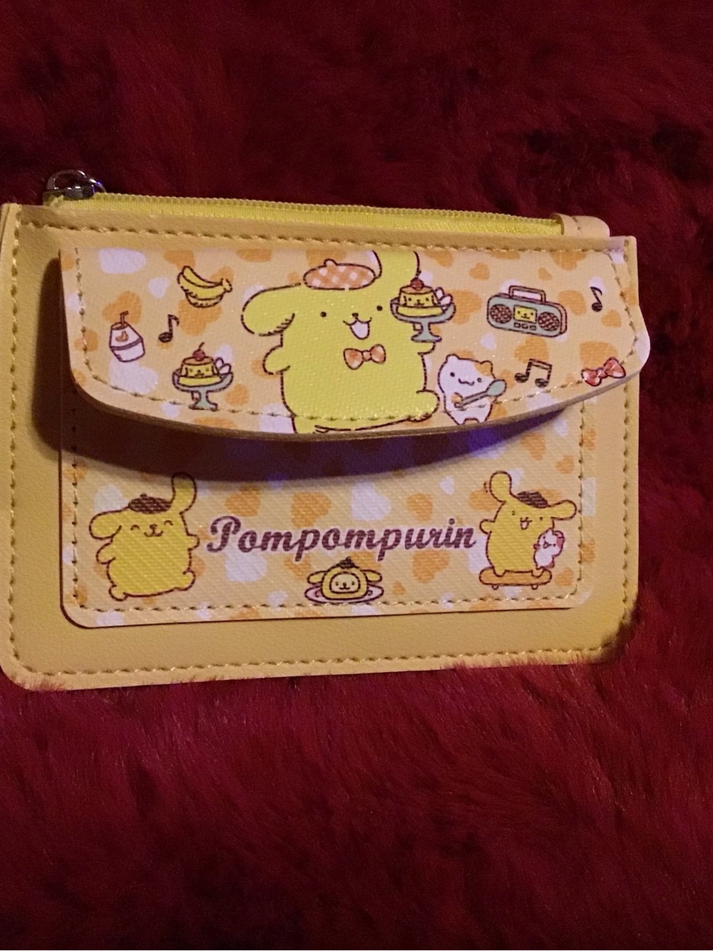 Pompompurin Yellow Kids Card Wallet by Sanrio